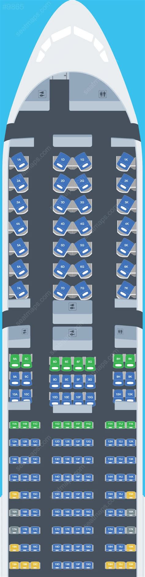 Обновленная карта мест Boeing 777.